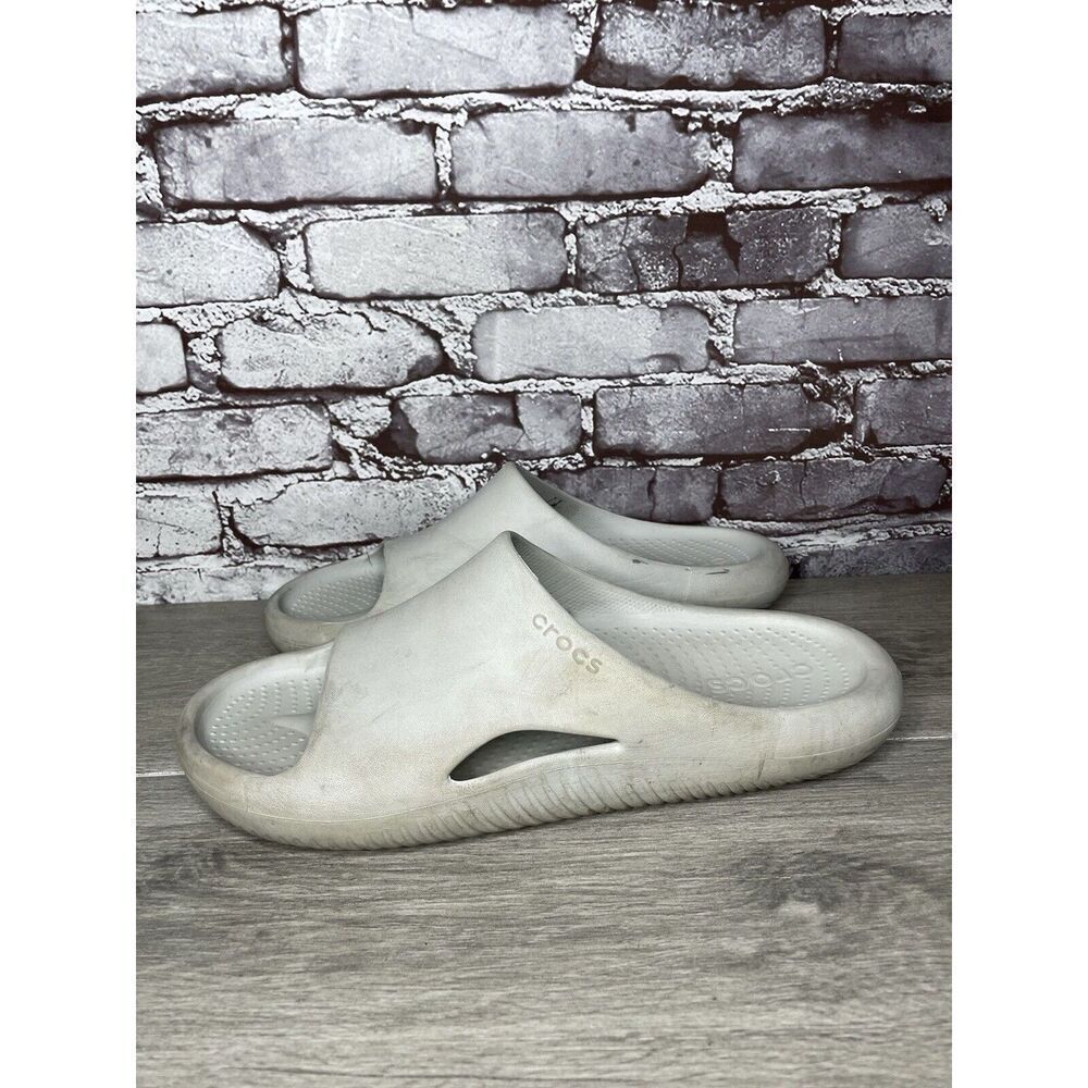 Crocs Mellow Recovery Grey Bone Slides Sandals Sl… - image 7
